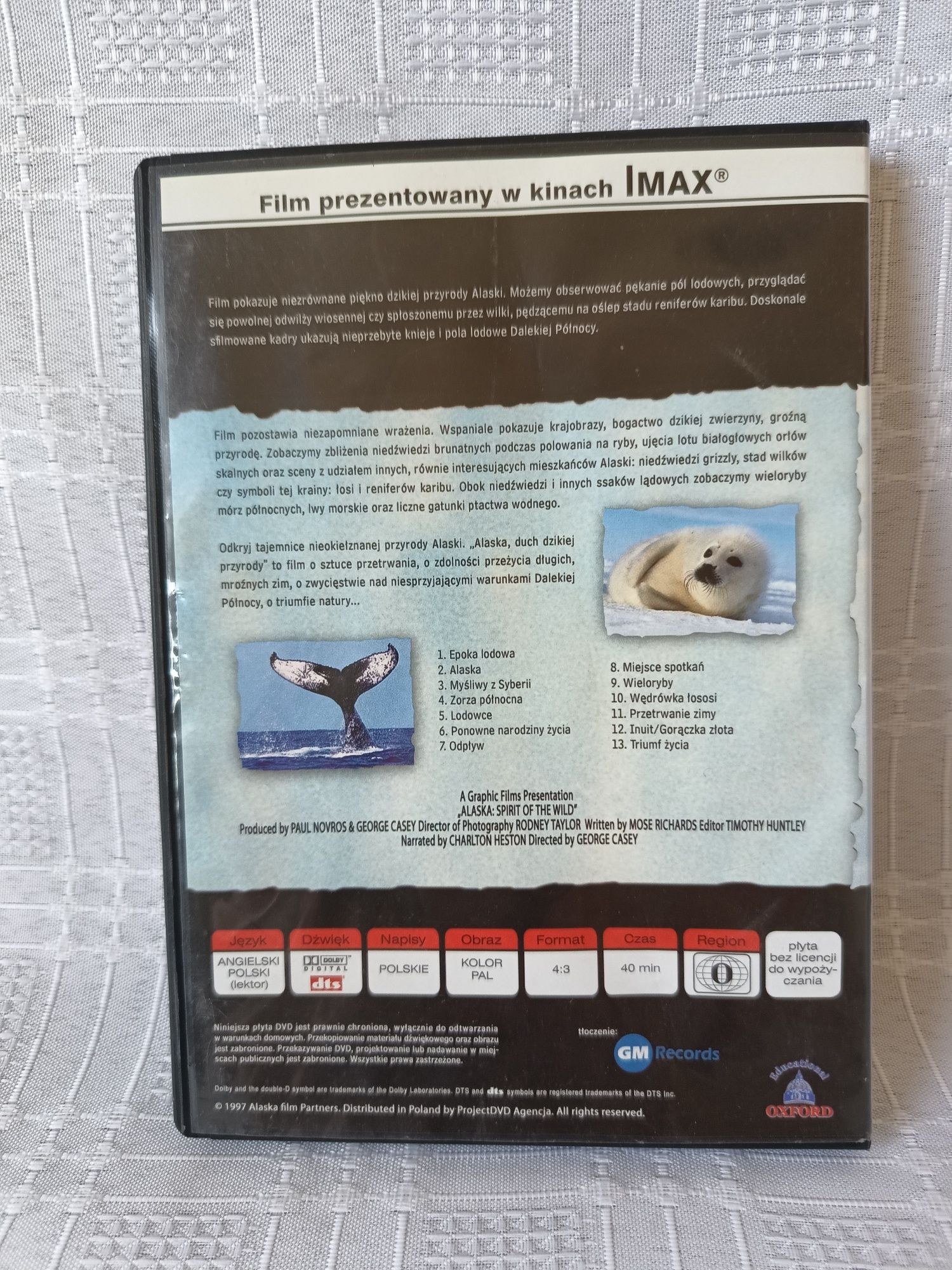 Film "ALASKA - duch dzikiej przyrody", płyta DVD