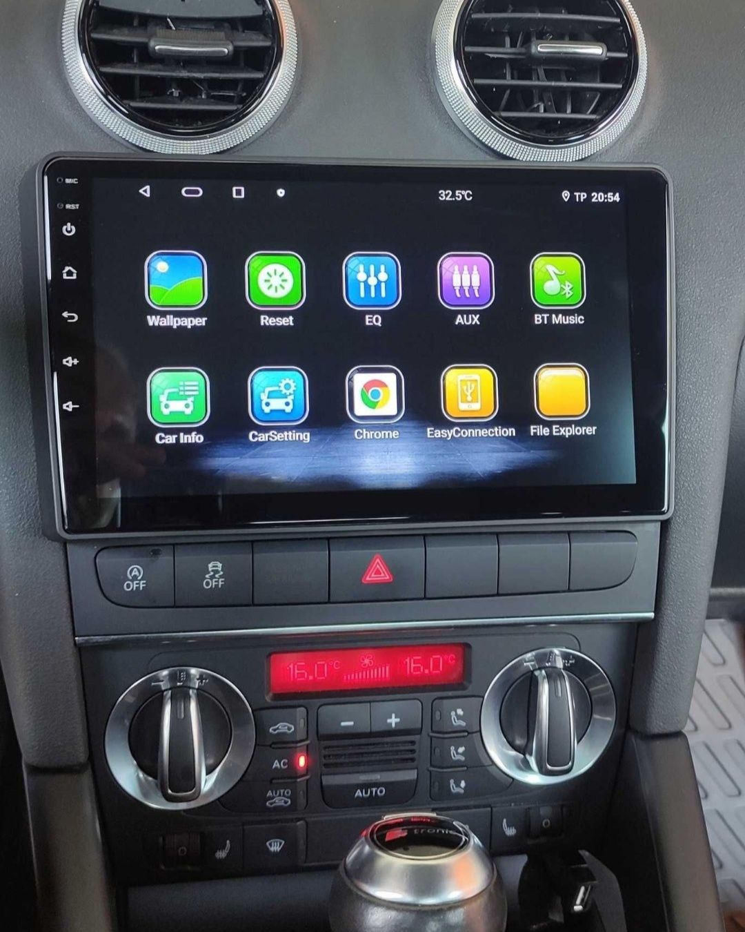 Radio 2 DIN Android 9" Audi A3 8P + 4+32 gb + carplay + GPS / Novos