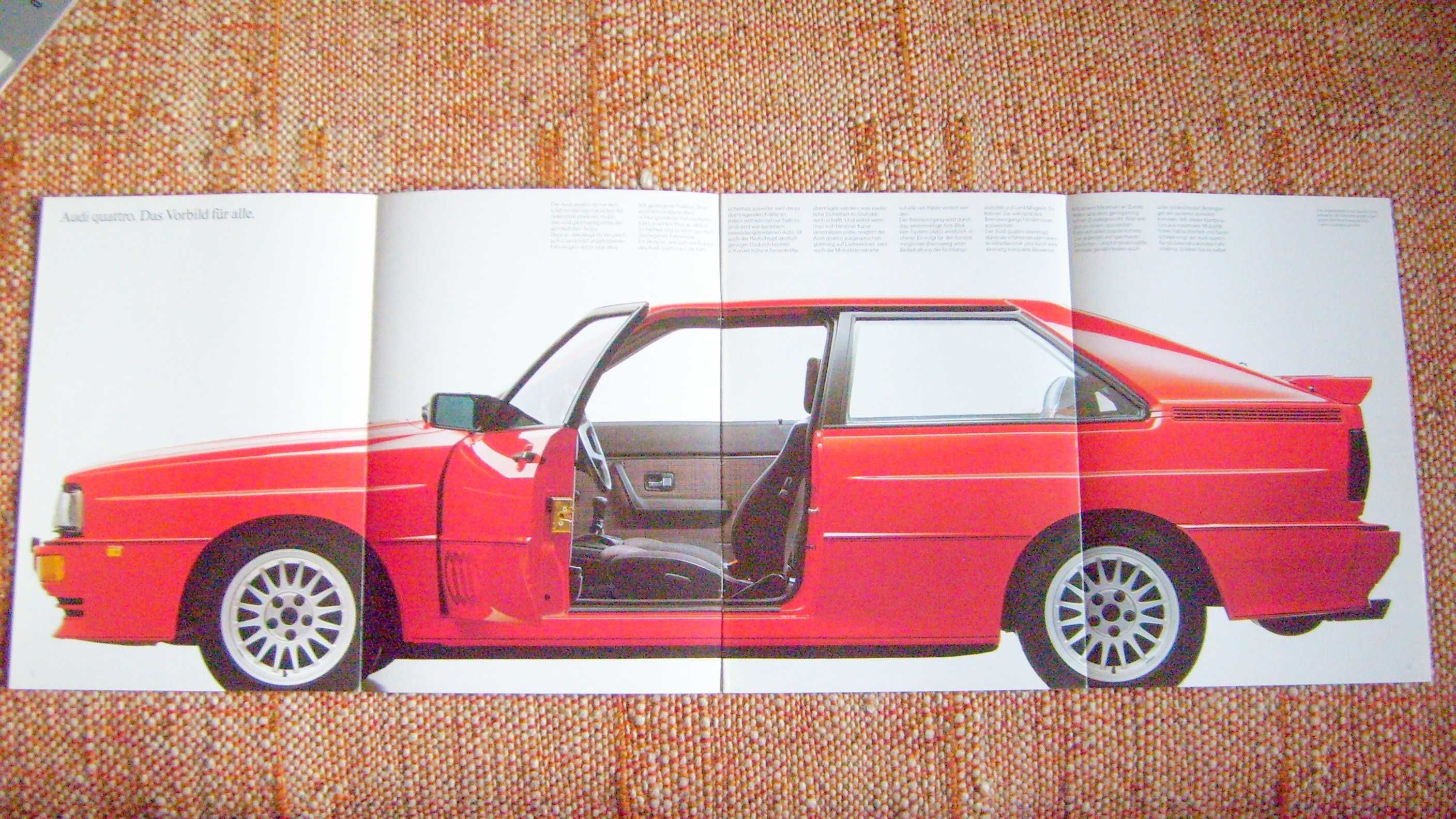 AUDI Quattro 2.2 / Typ 85 B2 * prospekt 1987 rok, 16 stron