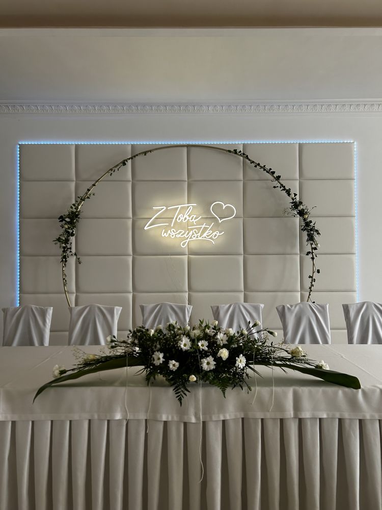 Napis neon LED na wesele „Z Tobą wszystko”
