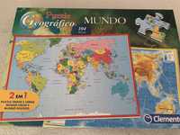 Puzzle Geográfico do Mundo 104 Peças