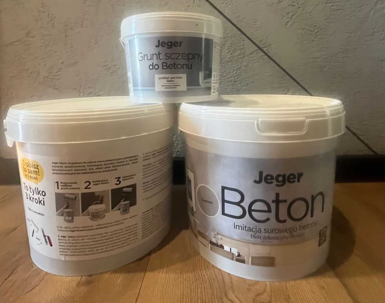 Beton Dekoracyjny Jeger Genova Zestaw 2x14kg + Grunt 3kg -160zł Okazja