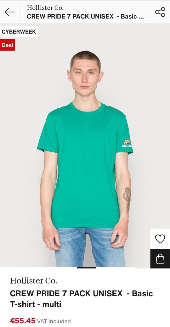 7 pak T-shirt Hollister