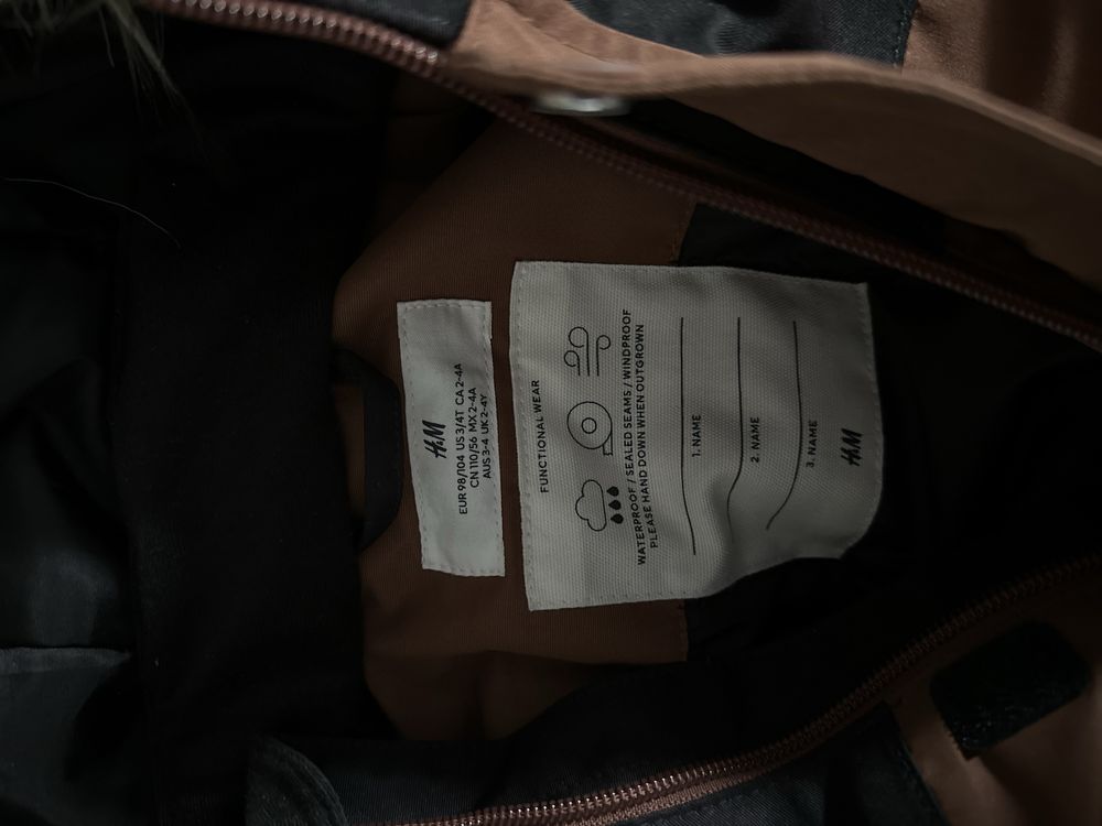 Kombinezon zimowy brązowy H&M 98/104