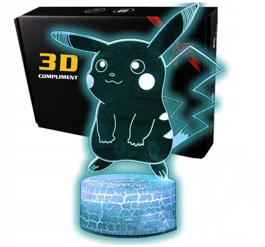 Lampka Nocna 3D Pokemon Pikachu wer. 1