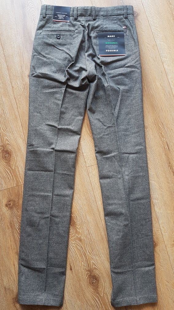 Spodnie męskie Tommy Hilfiger Denton Chino wool look flex straight fit