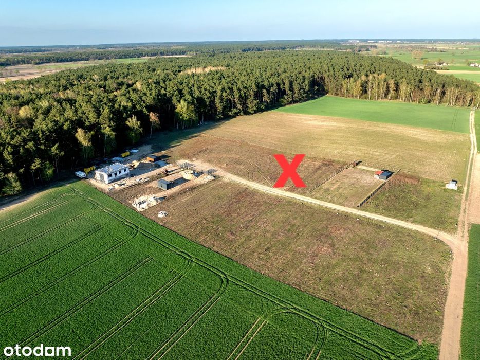 Działka przy lesie z Warunkami Zabudowy blisko Bydgoszczy, prąd i woda