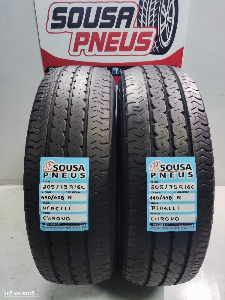 2 pneus semi novos 205-75r16 c pirelli - oferta dos portes