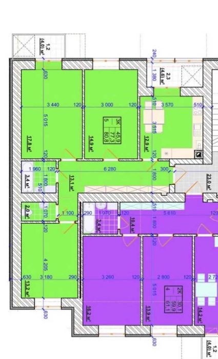 3к квартира! З виглядом на озеро.