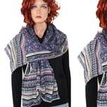 sp1 Divided H&M bawełniany stylowy szal apaszka 65x172