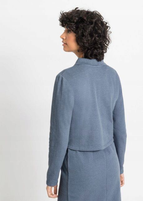 B.P.C niebieska bluza krótka zamek r.44/46