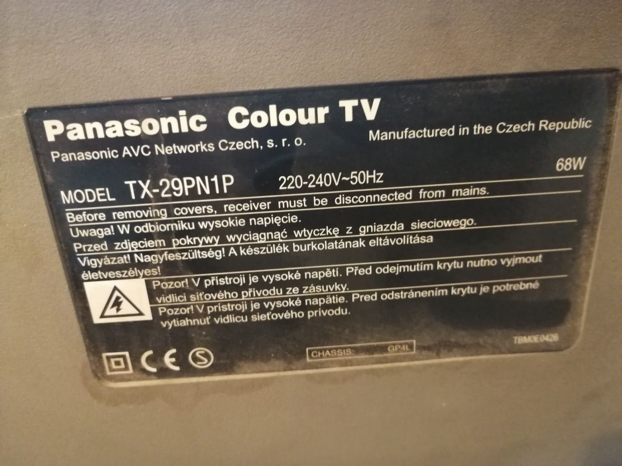 Telewizor Panasonic 29" stereo, sprawny z pilotem