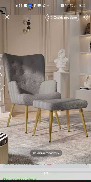 Fotel z podnóżkiem