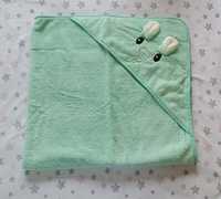 Ręcznik niemowlęcy zielony słonik