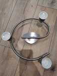 Lampa sufitowa spirala srebrny satyna 3 ruchome źródła światła +3x led