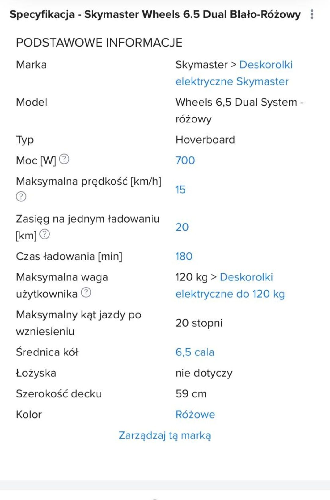 Deskorolka elektryczna Skymaster