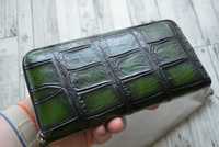 Мужской кожаный кошелек клатч портмоне натуральная кожа крокодила