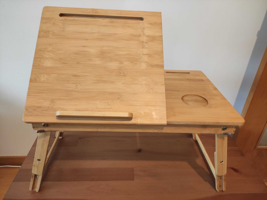 Tabuleiro de bambu com elevação