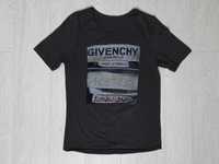 Markowy Givenchy czarny t-shirt bluzka damska S pachy 45cm x2