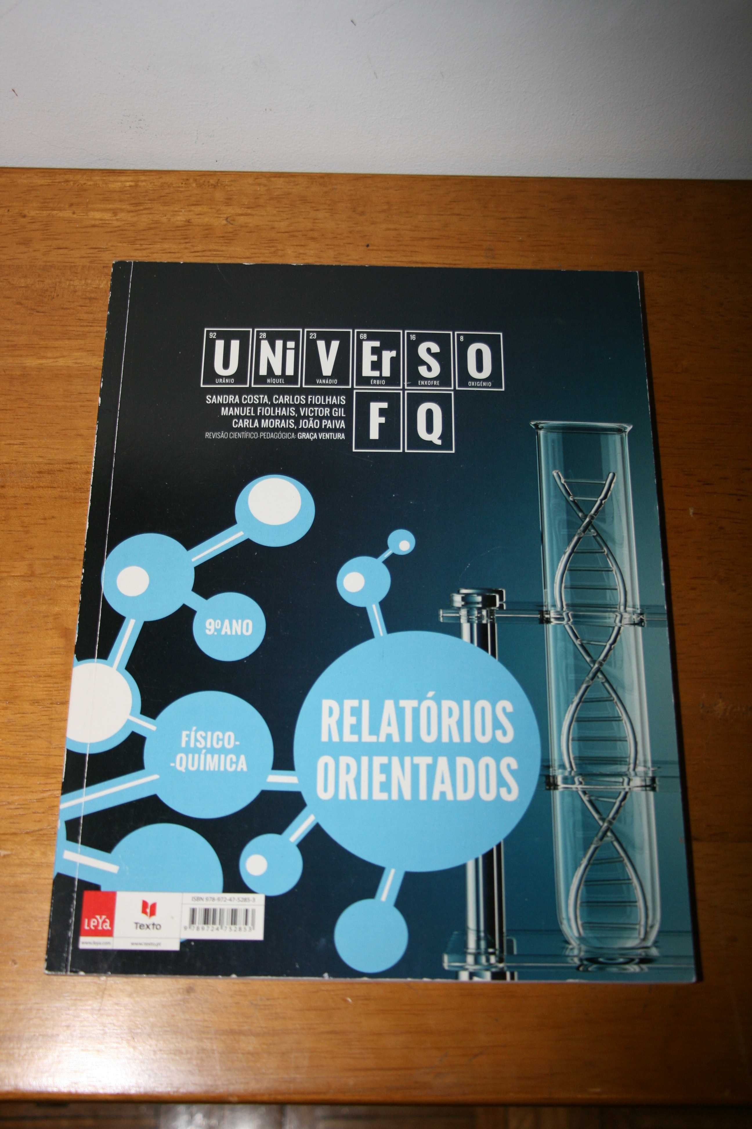 Manual + Caderno de Atividades + Relatórios "Universo FQ - 9º ano"