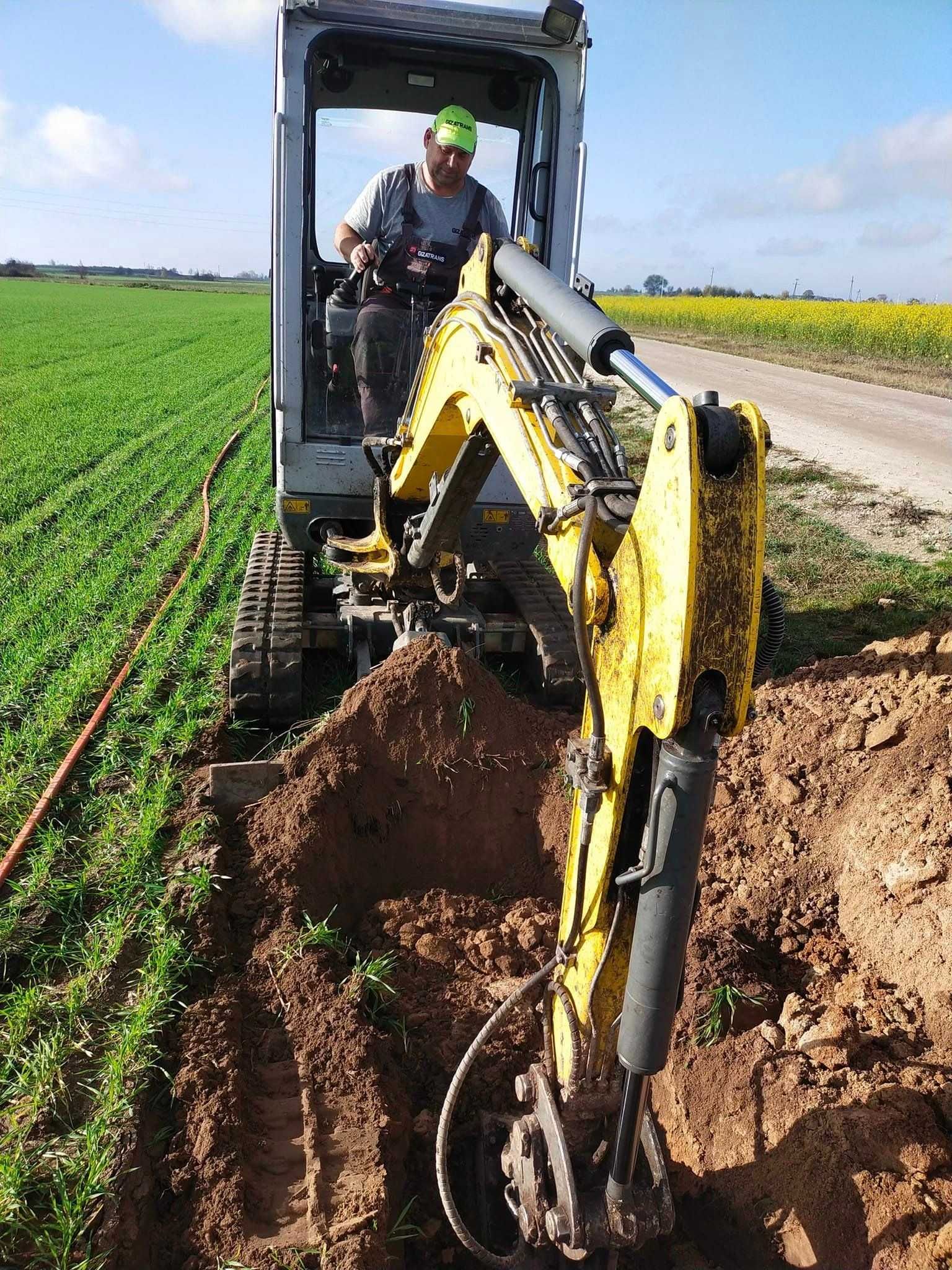 Usługi minikoparką, rozbiórki, transport materiałów sypkich 25 ton