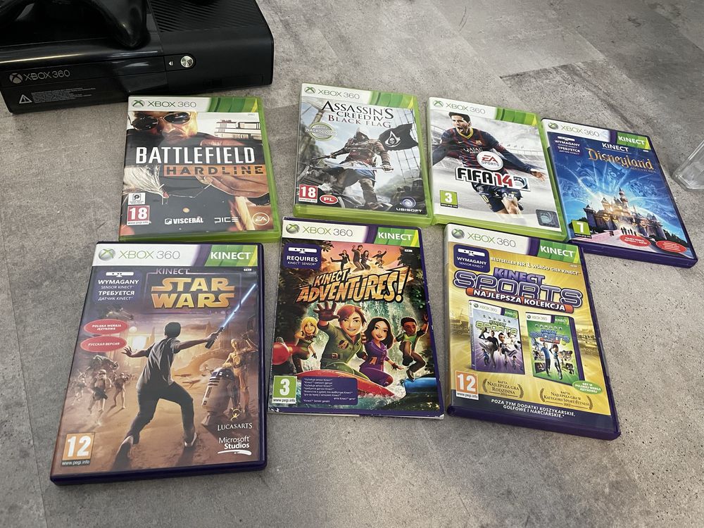 X box 360 kinect dwa pady gry