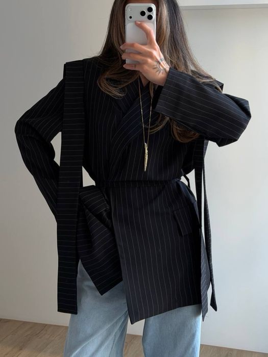 Піджак сукня в смугу