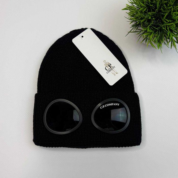 Шапка CP Company | Шапка СП Компані чорна, біла
