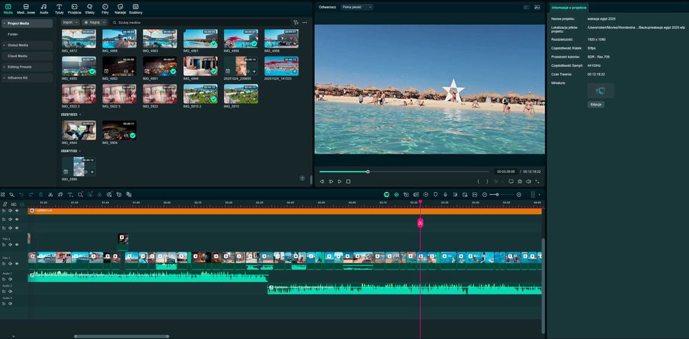 Montaż Wideo Waszego filmu z wakacji do 10 minut