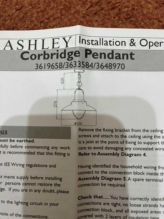 Підвісний світильник в стилі лофт Laura Ashley Англія