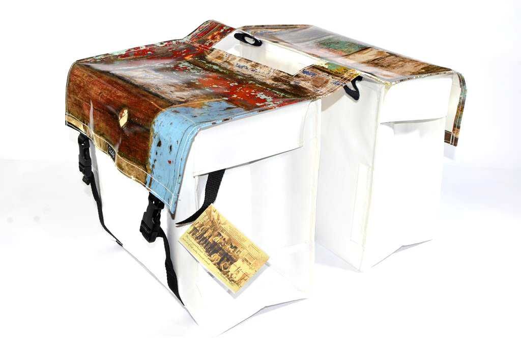 Sakwa Torba rowerowa miejska e bike cargo Clarijs XL 46L PCV drewno