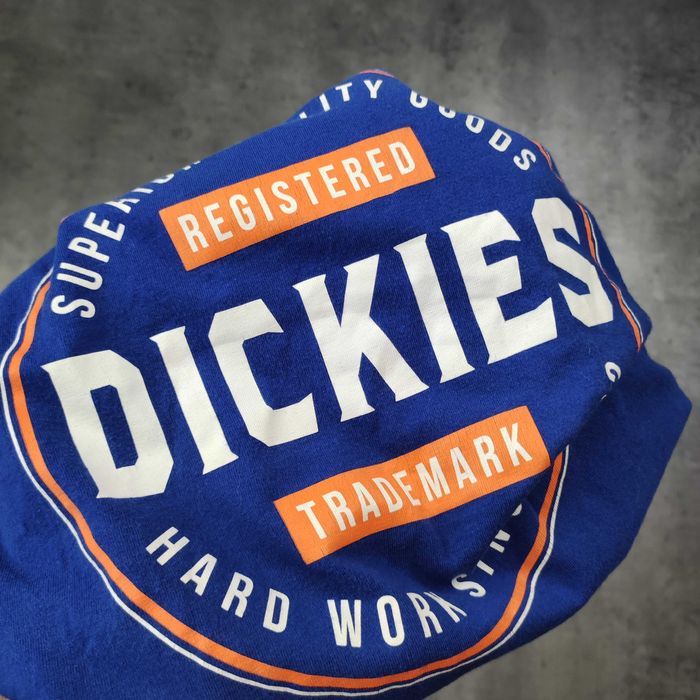 MĘSKA Koszulka Granatowa Dickies Duże Logo Klasyczna Bawełna