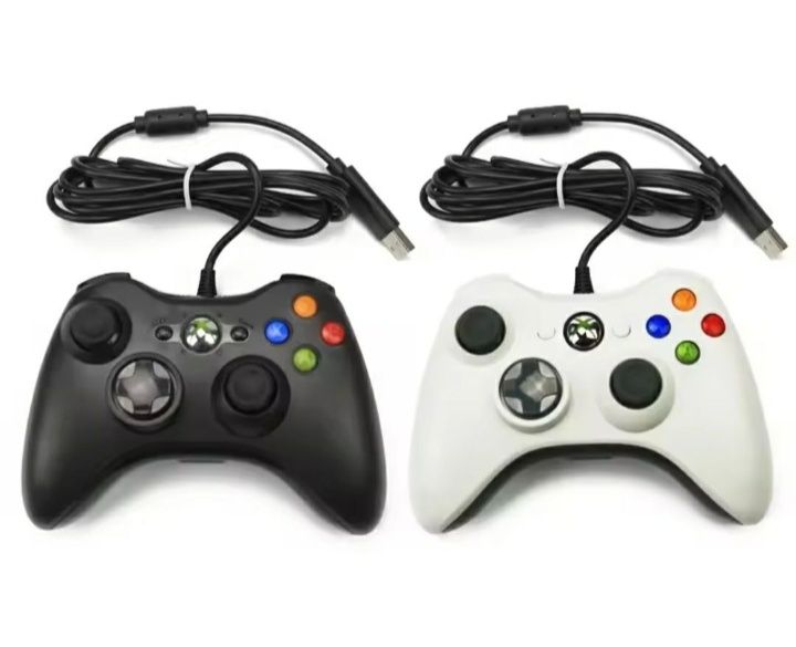2x Pady Xbox 360 Biały / Czarny Nowy Wysyłka OLX