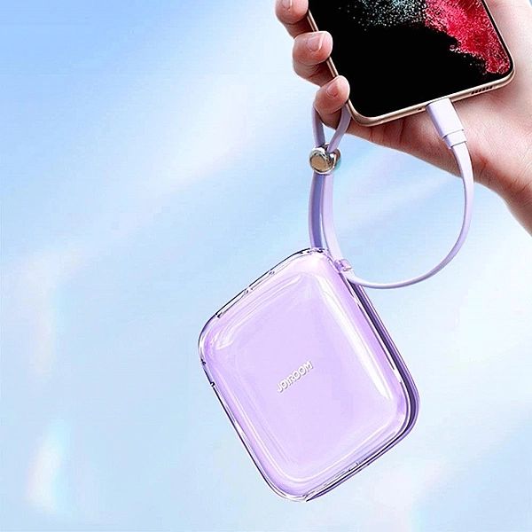 Powerbank Joyroom JR-L005, 10000mAh Lightning USB-A - fioletowy