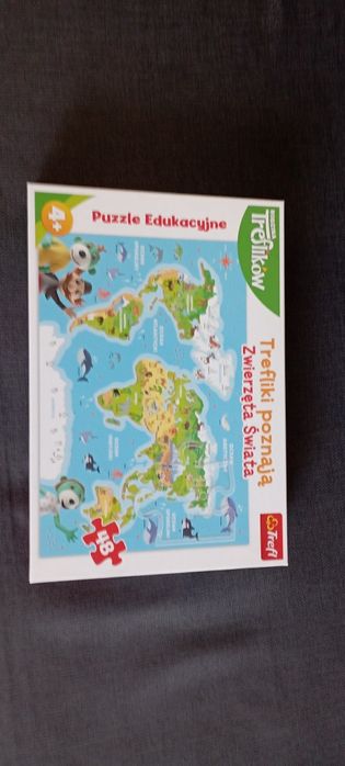Puzzle trefliki poznają zwierzęta świata