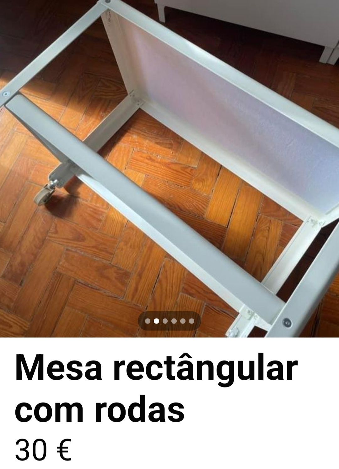 Mesa Branca rectangu com 2 andares