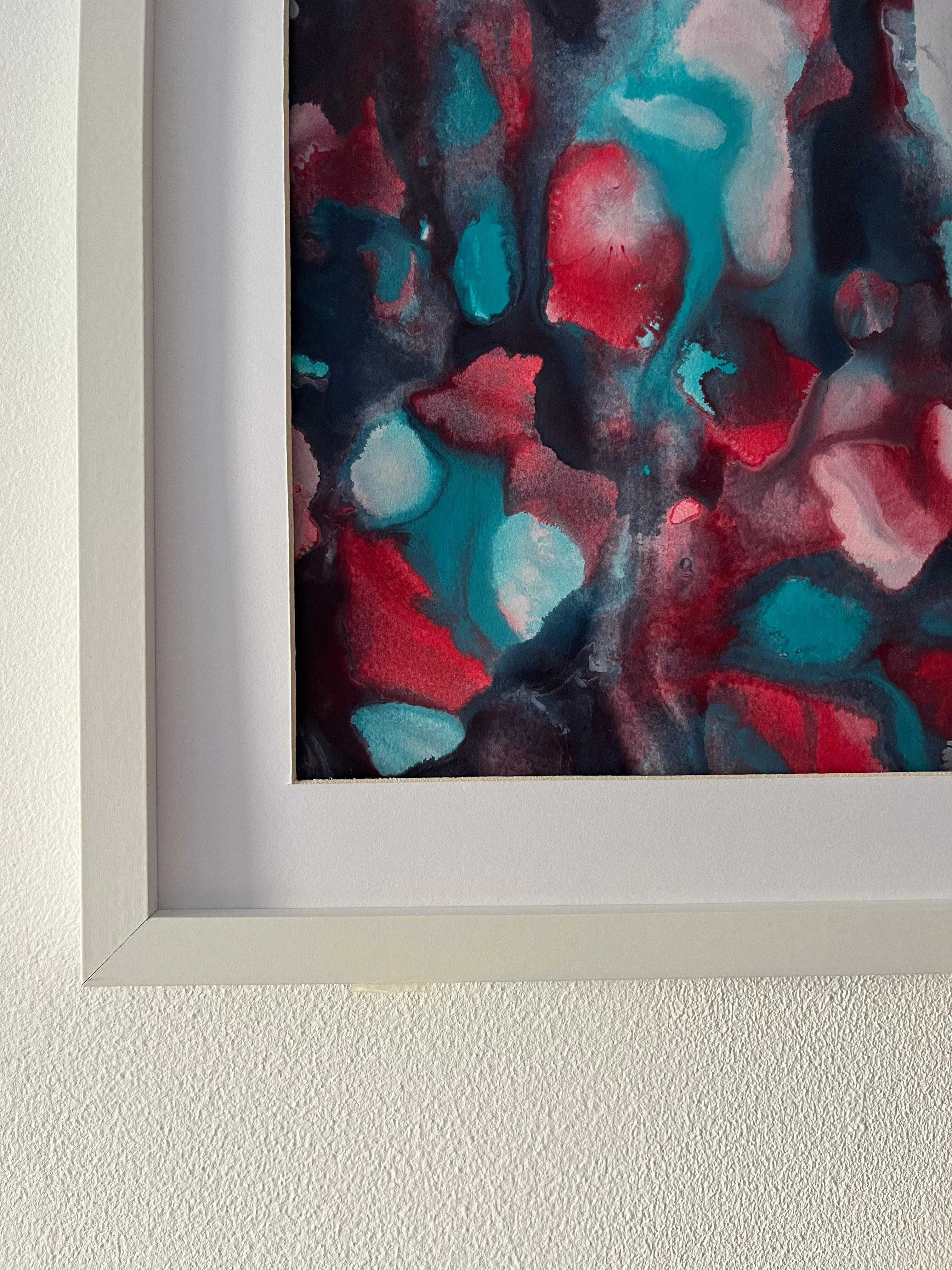 Pintura abstrata em acrílico