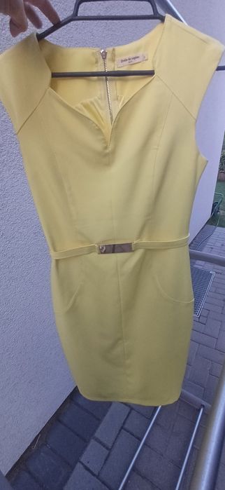 Elegancka sukienka midi, rozm. S, stan idealny