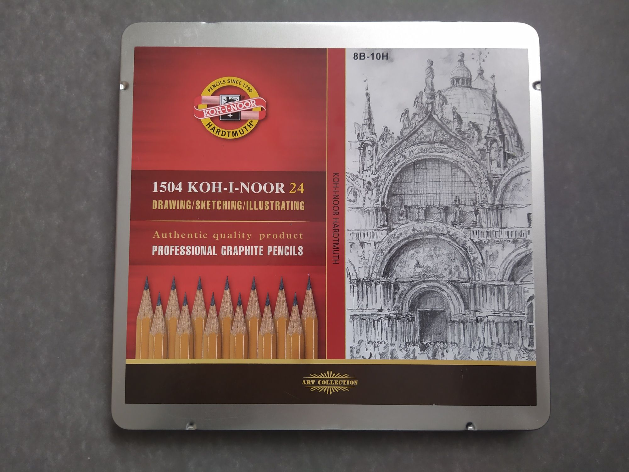 Zestaw ołówków grafitowych Koh I Noor hardtmuth nieużywany 8B-10H 24sz