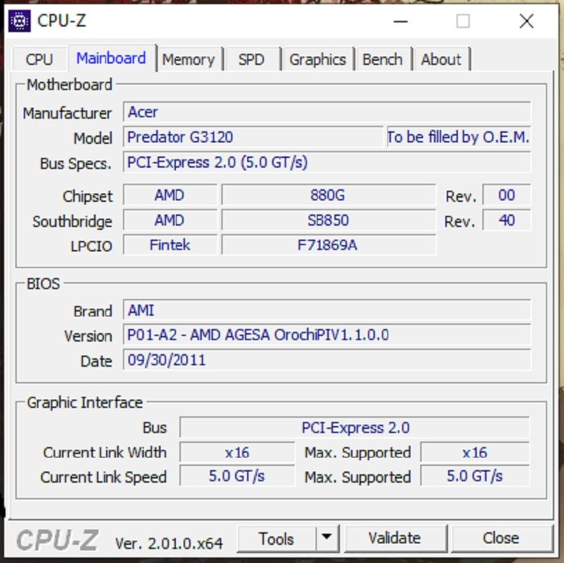 Acer Predator G3120