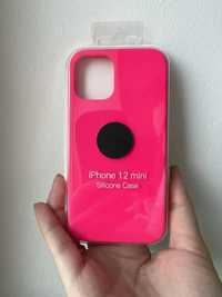 Розовый чехол на iPhone 12 mini. Цвет Barbi.