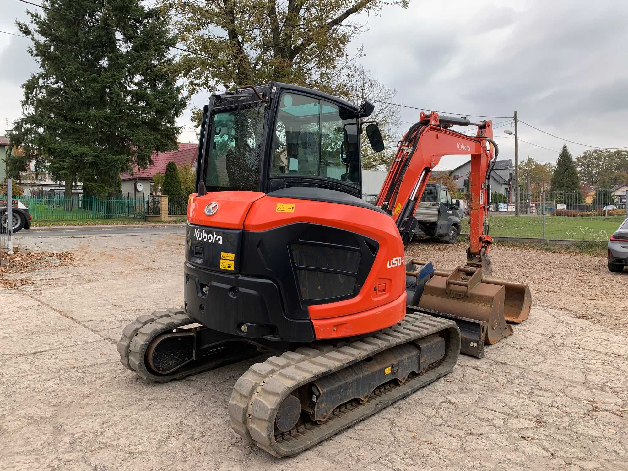 Kubota U50-5 minikoparka 5 ton rok 2021, 3 łyżki 1680 mtg 179000 netto
