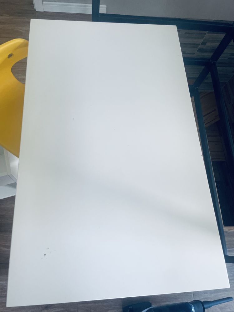 Zestaw biurko regulowane Phal Ikea, nadstawka, krzesło regulowane