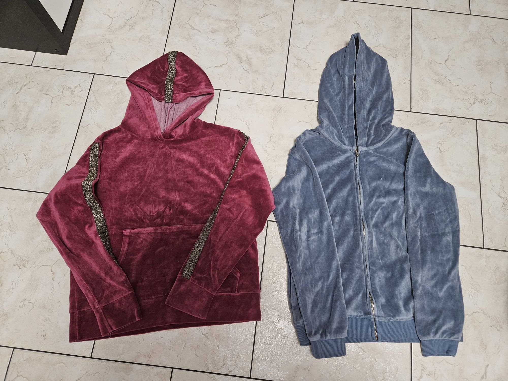Bluzy dresowe dziewczęce 152/158 - 2 sztuk.