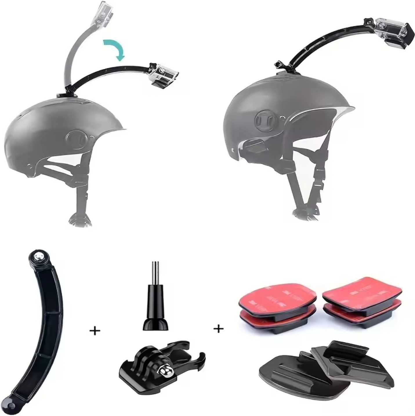 Uchwyt na kask przyklejany do kamery DJI GoPro