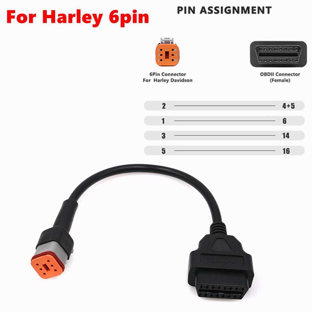 Kabel adapter diagnostyczny do motorów Harley Davidson 6-PIN