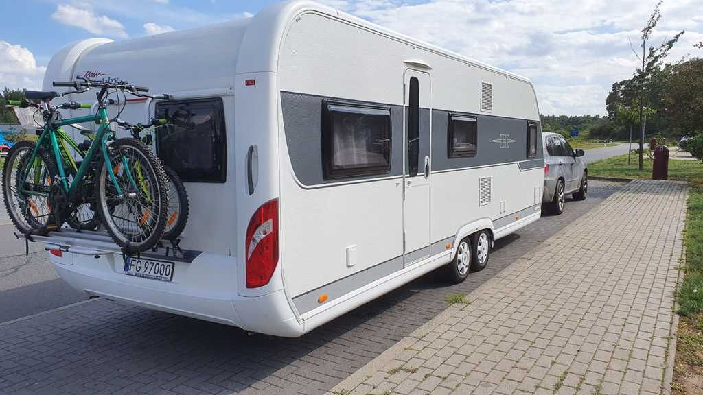 Przyczepa kempingowa Hobby 650 KMFe DE LUXE - WYPOSAŻONA 100%