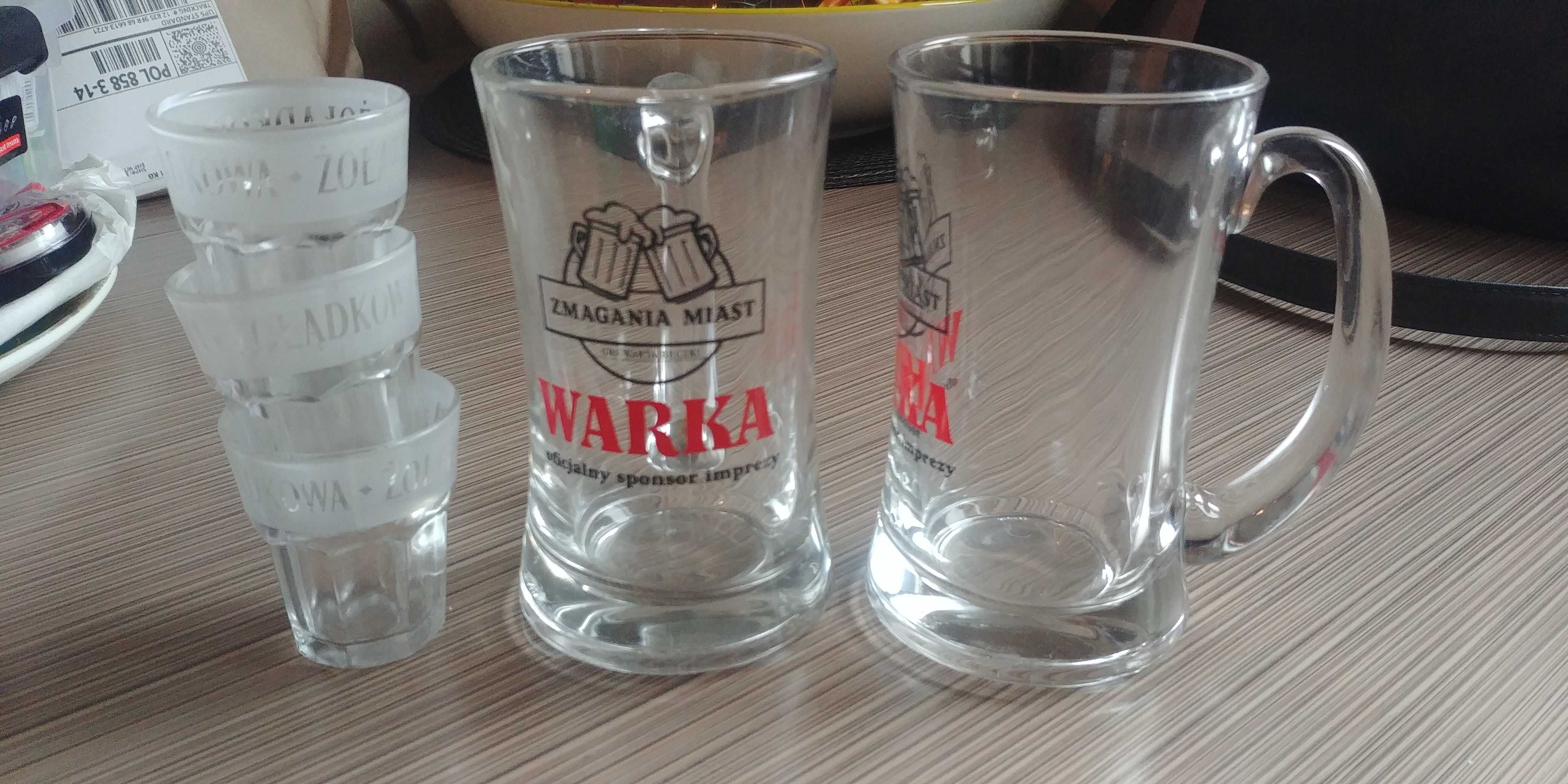 Szklanki żubr żywiec warka podstawki