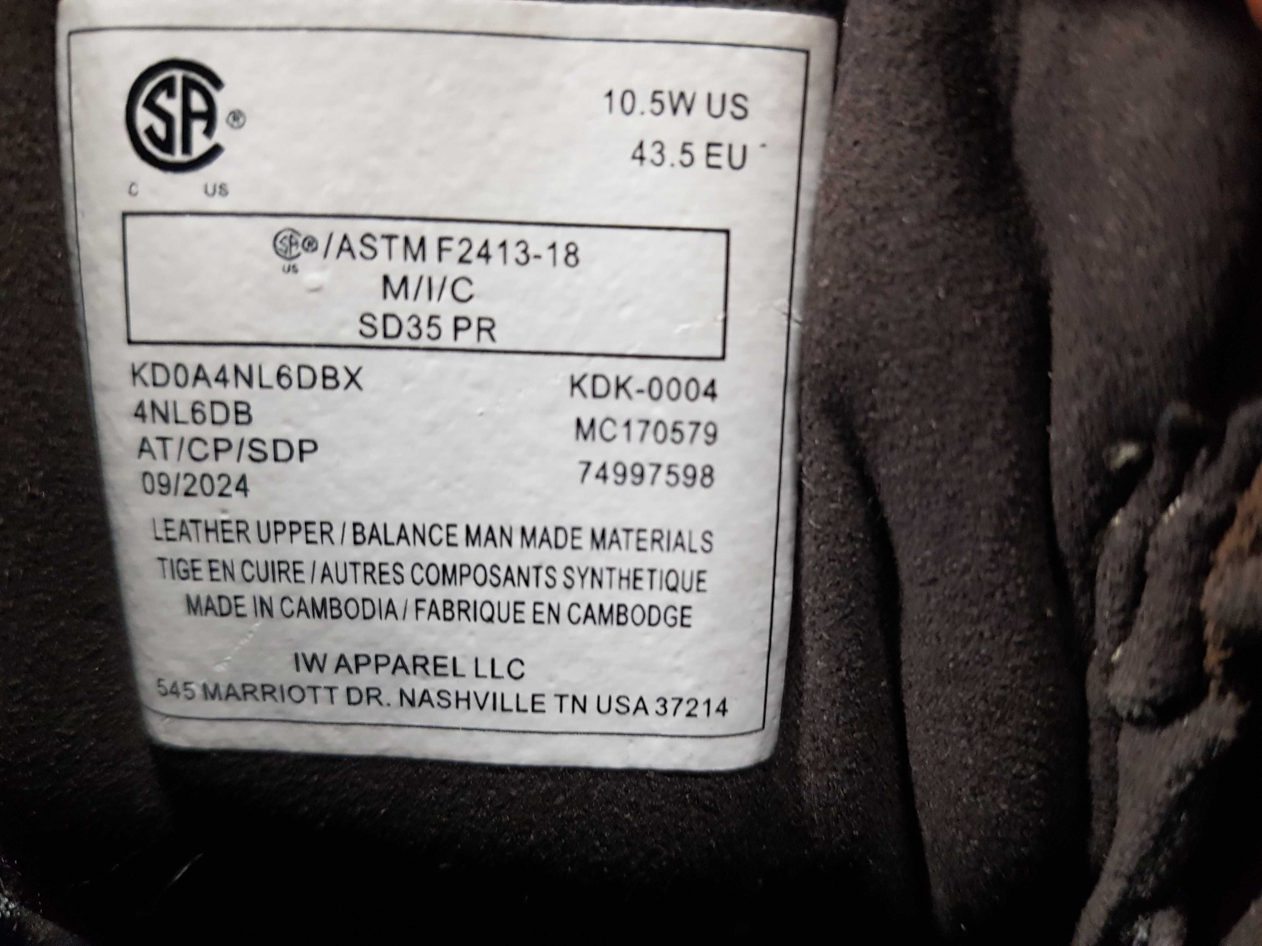 Buty robocze KODIAK rozm 43,5 wkł 29 cm S3