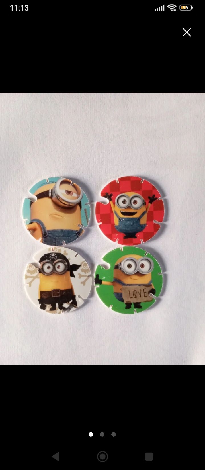 4 tazos dos Minions